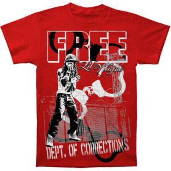 Free Lil Wayne Jail Tee - Merch Lockdown T-shirt - L - Picture 1 of 3